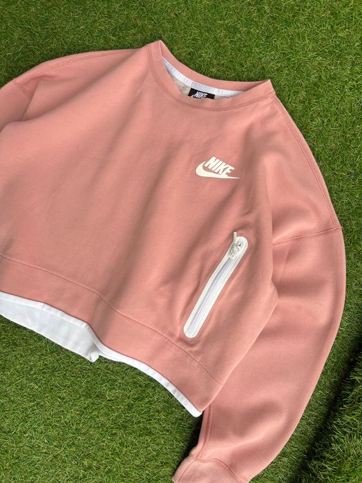 Дамска блузка : Nike Women's Sportswear Tech Fleece Jumper, Pink, M