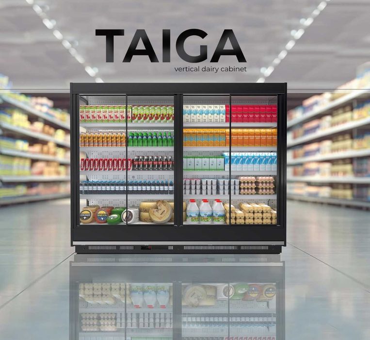 Vitrina verticala refrigerare TAIGA - fara agregat/ 5 usi - 290 cm/NOU