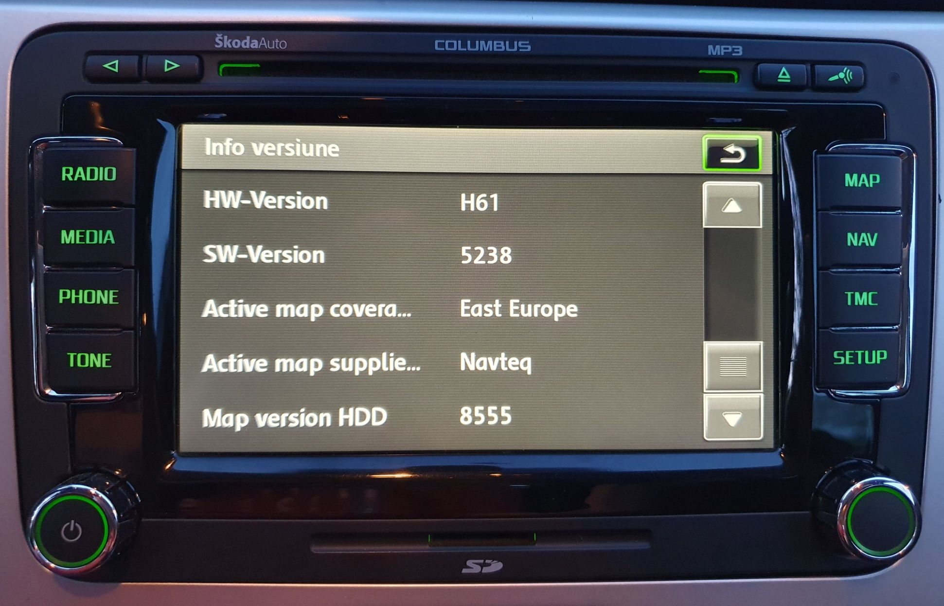 Navigatie Skoda, RNS 510  Columbus, LED , Limba Româna