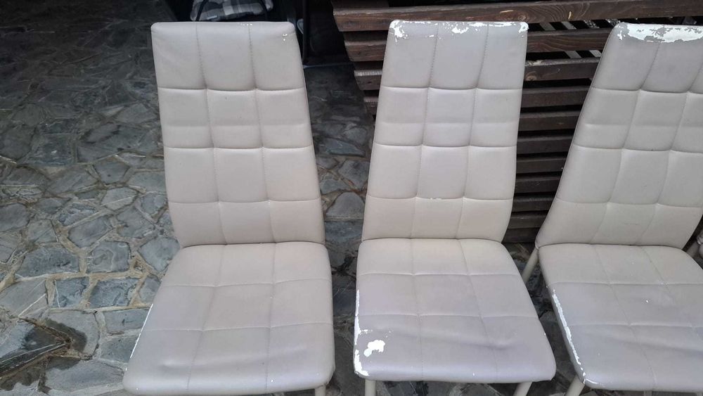 Vand set 4 scaune piele ecologica!