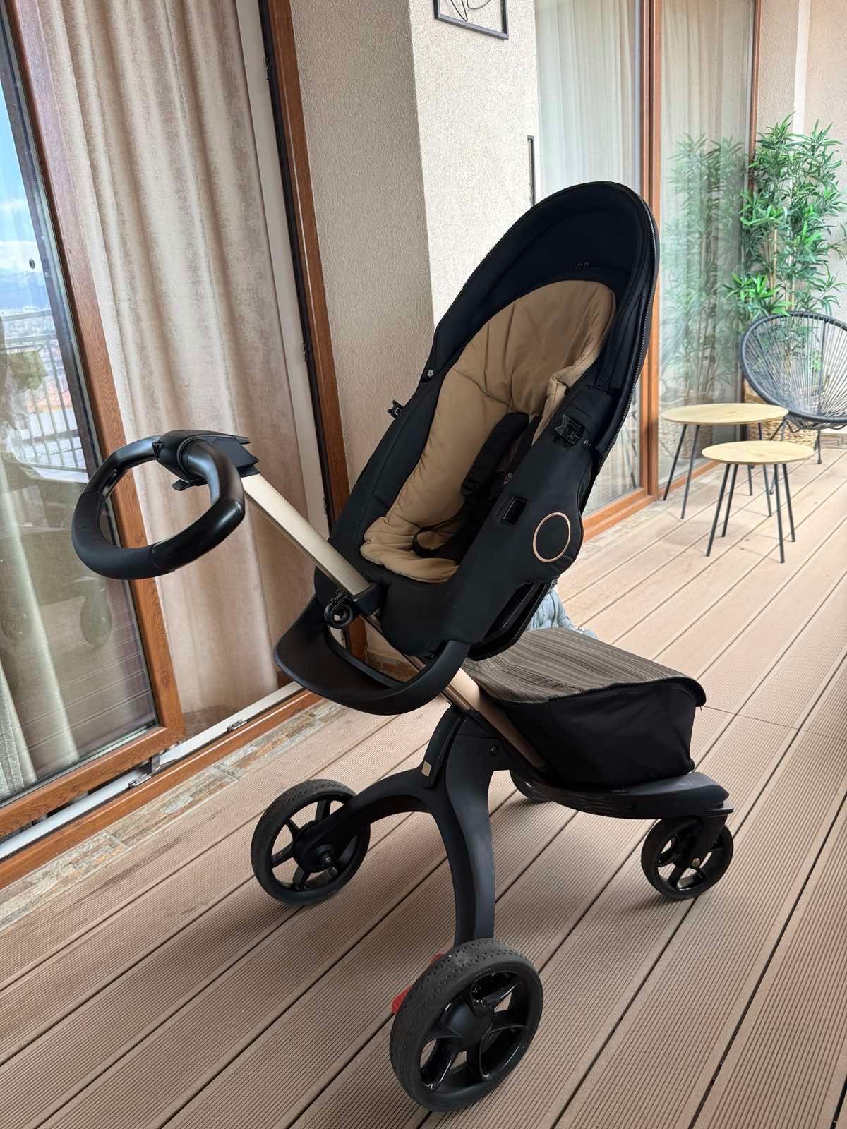 Детска количка Stokke Xplory X Limited Edition gold black