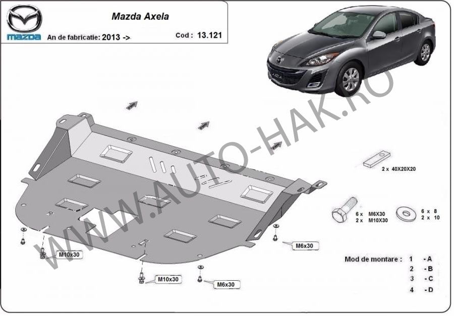 Scut motor metalic Mazda AXELA 2013-prezent