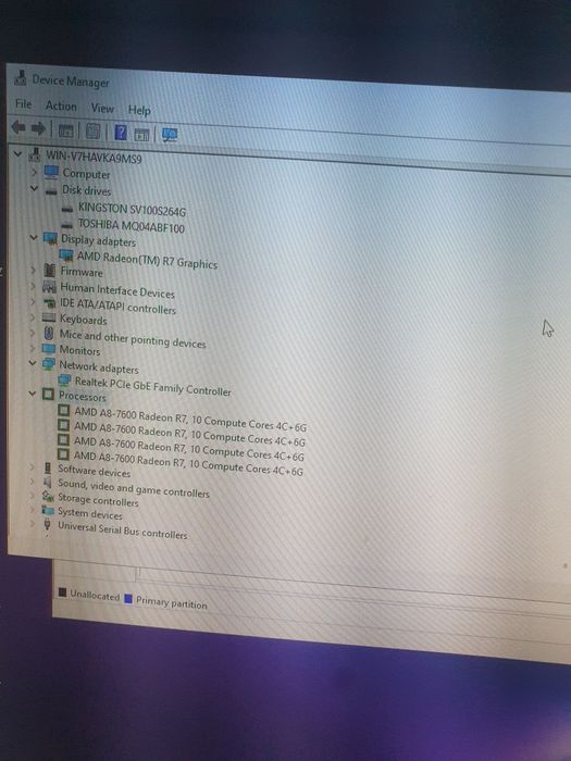 Unitate PC lenovo Amd A8 quad core, 8gb ram SSD+HDD 10/10