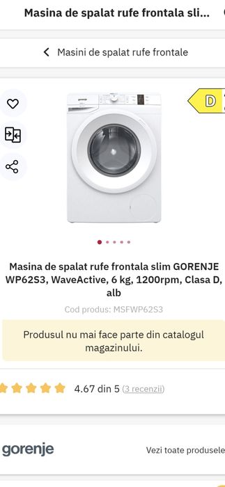 Placa electronica masina de spalat gorenje