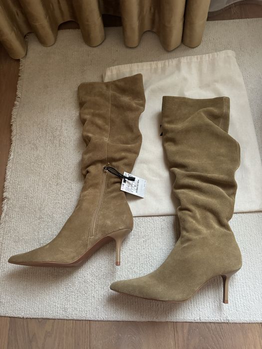 Велурени ботуши Zara 38