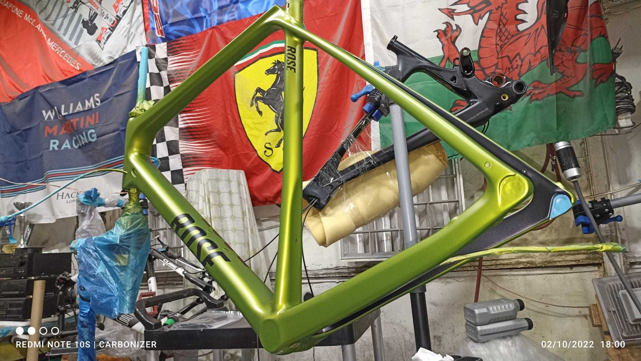 Cadru bicicleta Scott, Cube, reparatii cadre carbon/al, vopsitorie