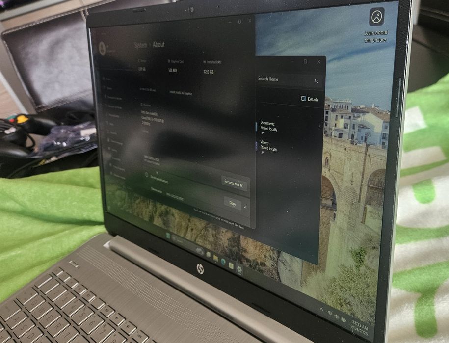 HP 15s-fg4 Intel i5 1155g7 12gb RAM 256gb SSD NVMe