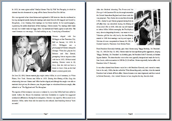 Marilyn Monroe sau alte tematici - Atestat Engleza