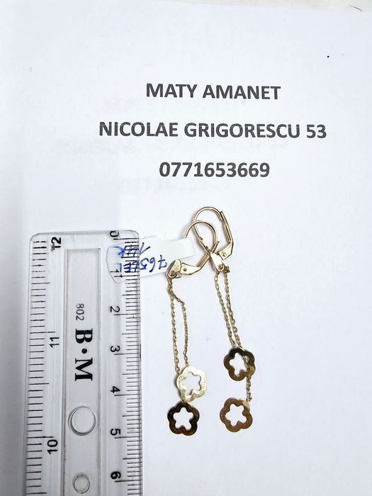 Maty Amanet Cercei din aur 14 k 1.82 g cod 229