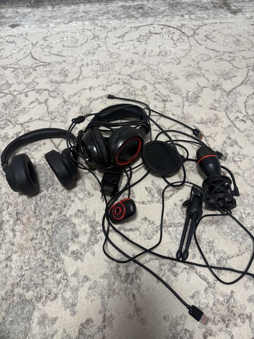 наушники, микрофон, веб камера