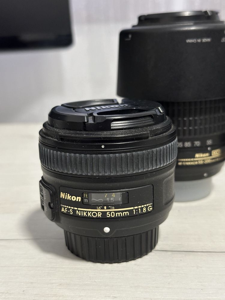 Nikon d5200 cu obiective 18-55, 55-200 50 fix