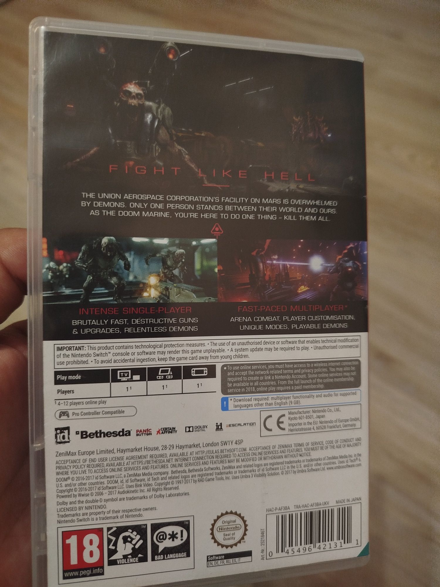 Nintendo Switch game DOOM- Игра за Нинтендо Doom