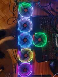 6x Raijintek Macula 12 Rainbow RGB cu controller si telecomanda