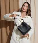 COACH дамска чанта Willow Bucket Bag, черна естествена кожа