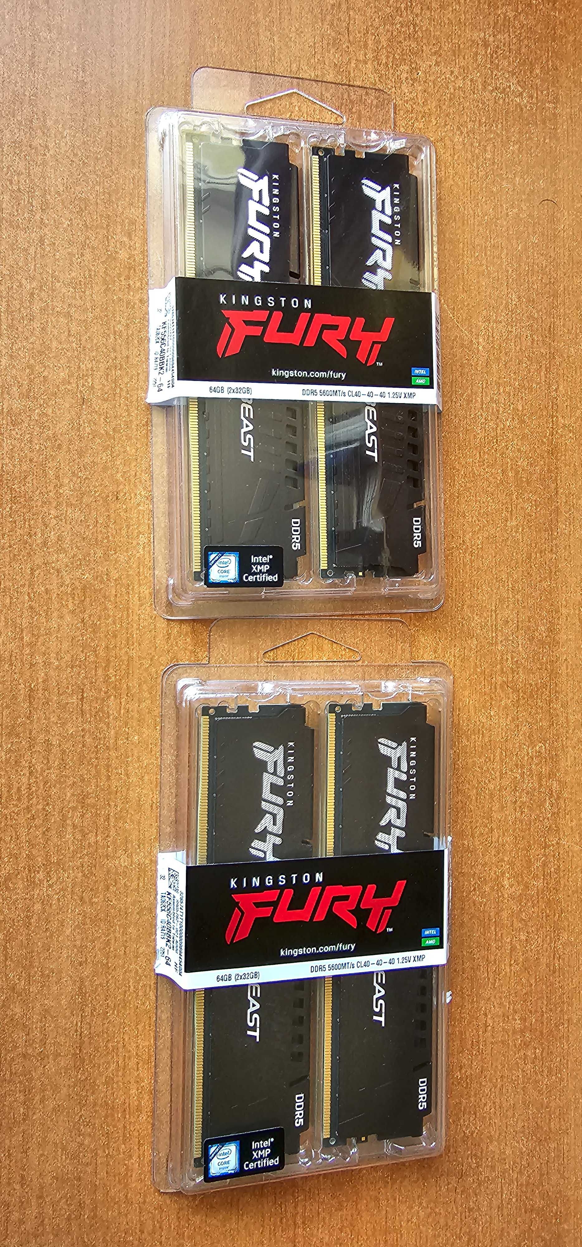 Memorie Kingston FURY Beast 32GB DDR5 5600MHz CL40 x 4  - 128GB kit