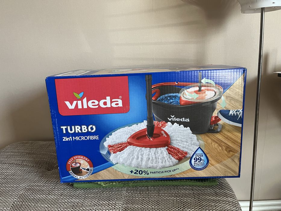 Комплект моп с кофа Vileda turbo 2in1 microfibre