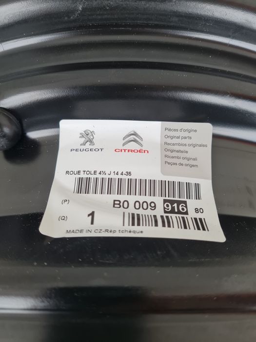 Оригинални железни джанти за ПЕЖО СИТРОЕН ТОЬОТА R14 4x100 ET35 4.5J
