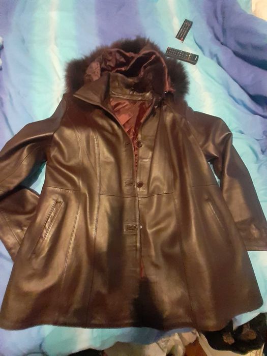 Geacă de piele dama mărime XL