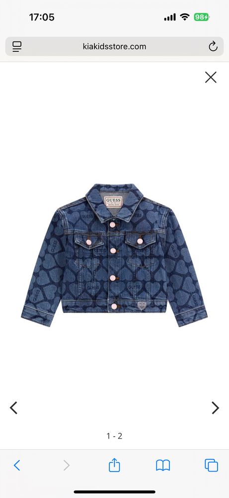 Детско дънково яке Guess, 3г.
