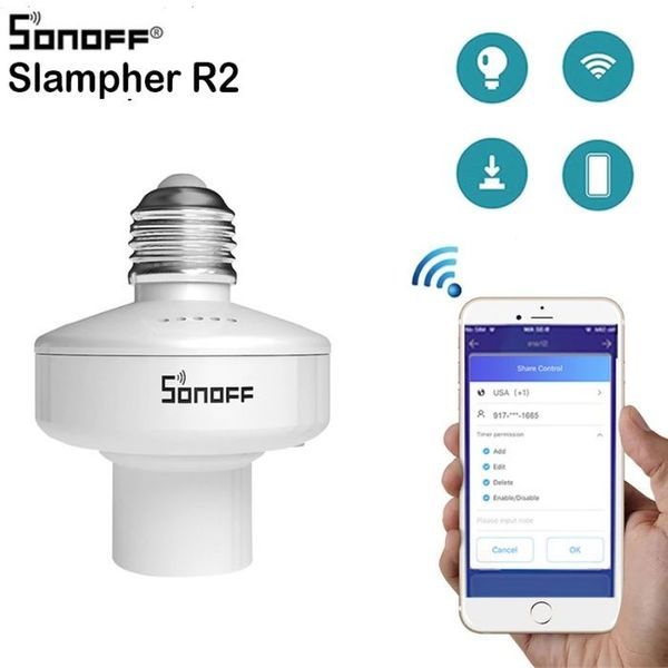 SONOFF SlampherR2 – Смарат Wi-Fi Фасунга + RF 433MHz управление | E27