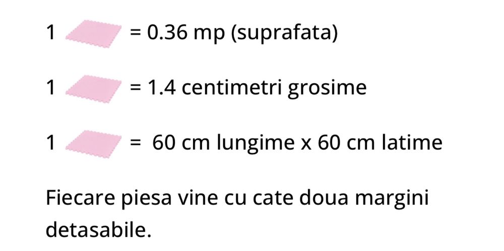 Covor puzzle moale pentru copii