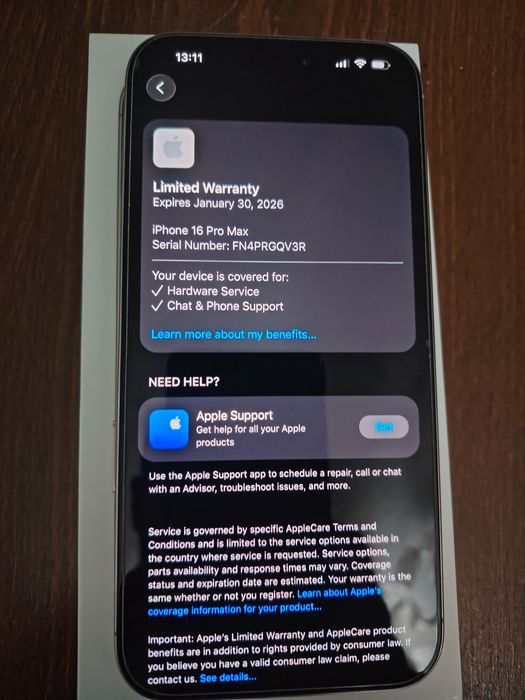 IPhone 16 pro max 256 GB baterie 99%