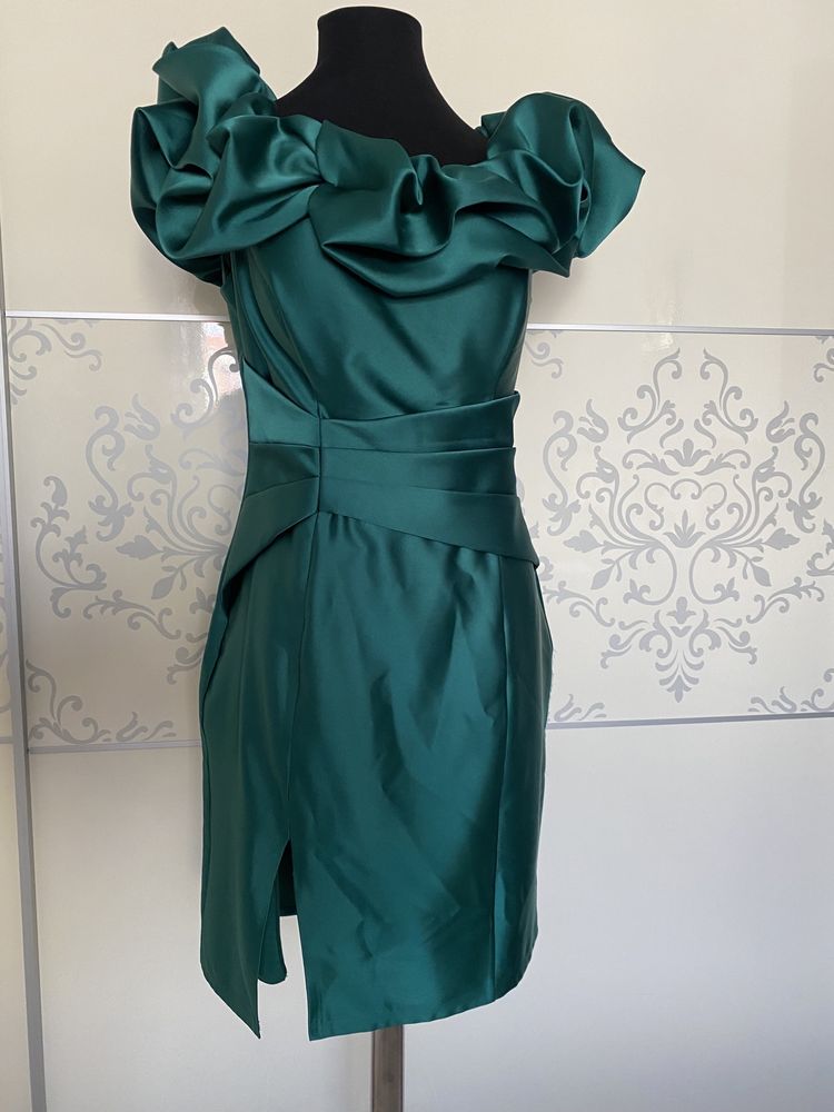 Rochie eleganta verde smarald