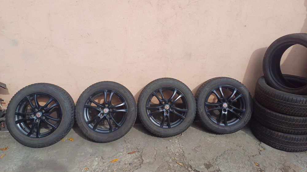 Jante mg Platin  5x112  pe 16 Cu cauciuri iarna  Import Germania