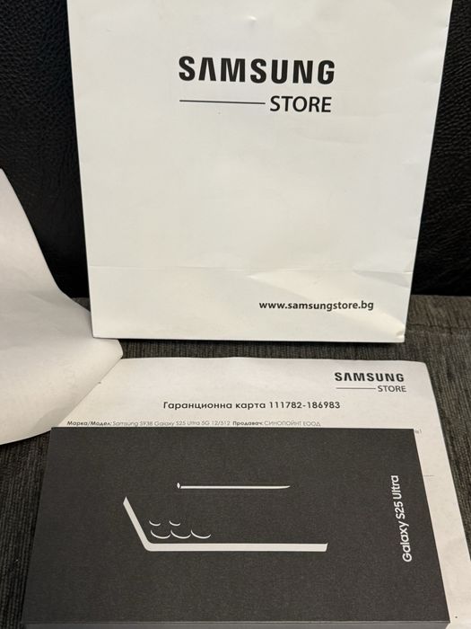 КАТО НОВ 512GB Samsung S25 Ultra Experiece Store Гаранция 2027 Black