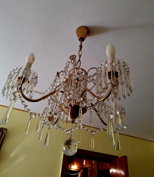 Candelabru Cristale de Bohemia,3 brate, Model deosebit