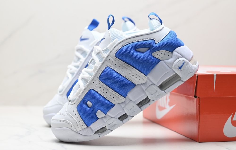 Nike More Uptempo White/Blue -40,41,43,44,45