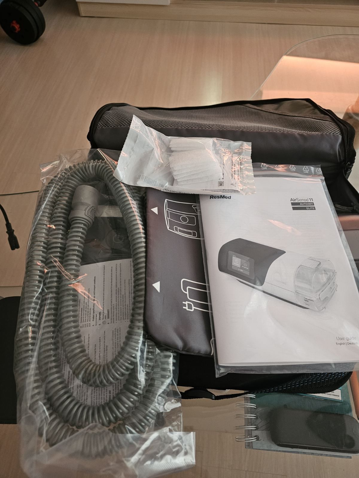 Автоматичен ResMed AirSense11 апарат сънна апнея пълен  комплект
