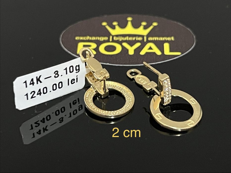 Bijuteria Royal CB : Cercei dama aur 14k 3,10 grame