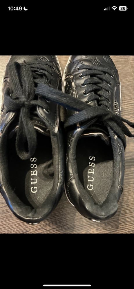 Adidasi guess piele neagra