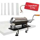 Masina Umplut Carnati 5.5Kg Inox Orizontal cu 5 Palnii Incluse