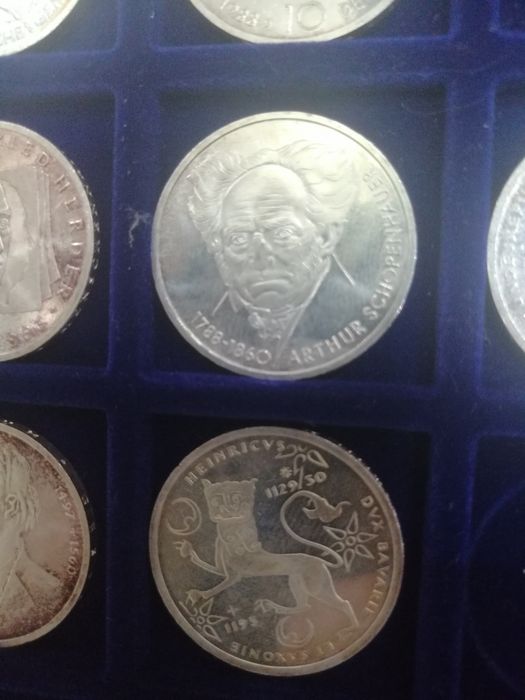 Лот немски сребърни монети 1987-97