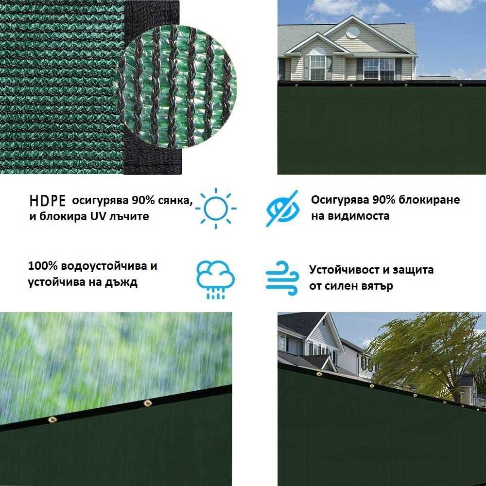 Зелено пано, мрежа за ограда тип аправан 185х500см
