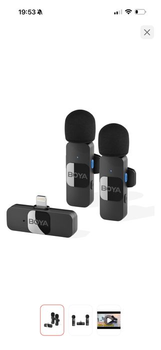 Микрофон Boya BY-V2 Lightning черный