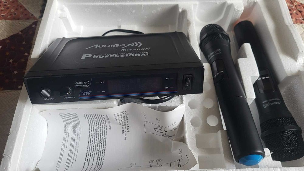 Set 2 microfoane wireless Audibax Missouri 2000 B Black