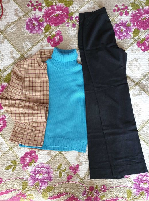 Jacheta sacou lana carouri Oui Zara Massimo Dutti