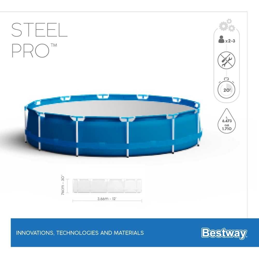 Басейн с конструкция и ел.помпа BESTWAY - ( 3.96 х 0.84 м. ), 5612 Е