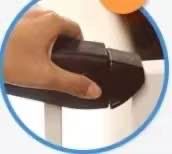 Защитный барьер калитка для лестниц и проемов, металлическая, белая,