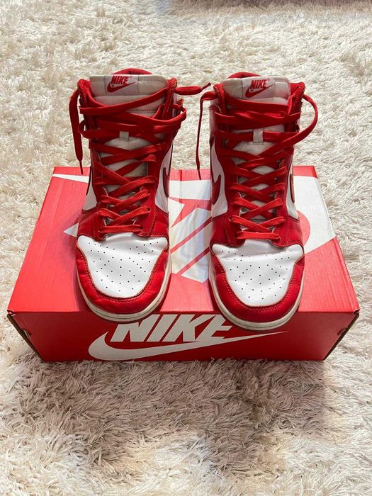 Nike Dunk rosu cu alb - marimea 46