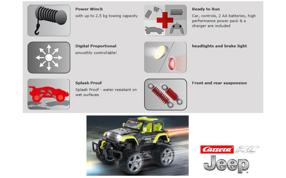 Masinuta Carrera RC Jeep Wangler 1:16