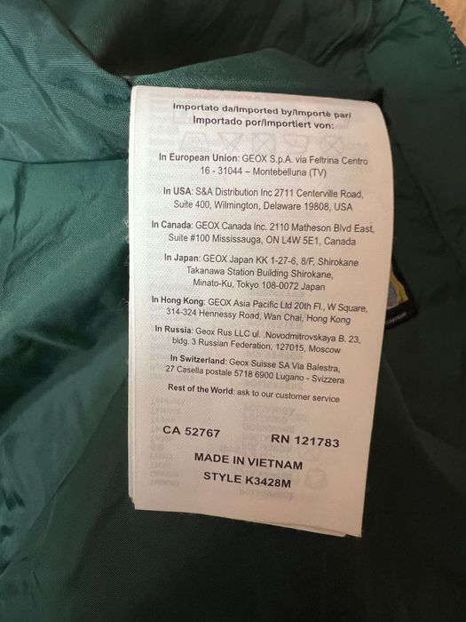 Geaca Geox copii unisex verde cu gluga blana