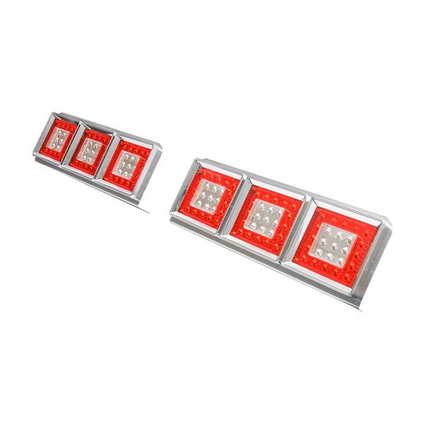 Комплект задни светлини за камион с led без сигнализация 598x220, 12/2