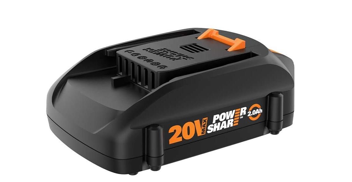 Pachet de baterie și încărcător rapid WORX PowerShare de 20 V