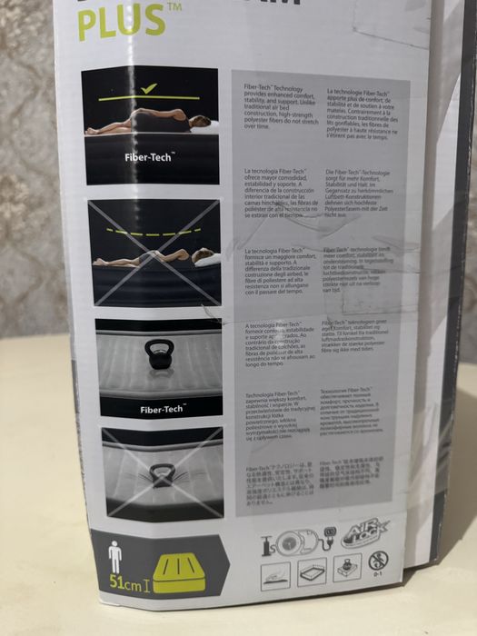 Надувной высокий матрас Интекс Intex yuqori shishiriladigan matras