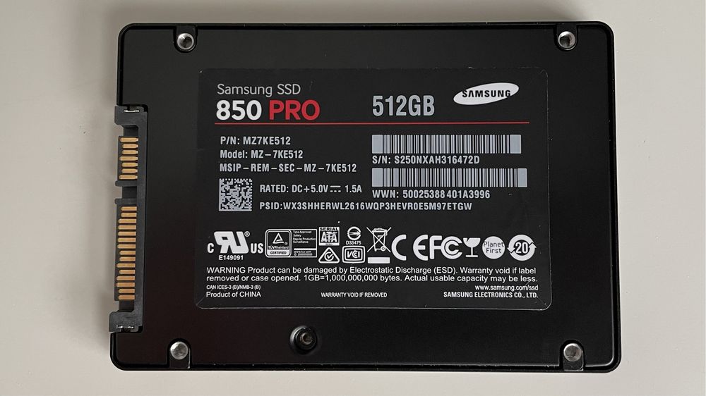 SSD Samsung 850 PRO 512GB