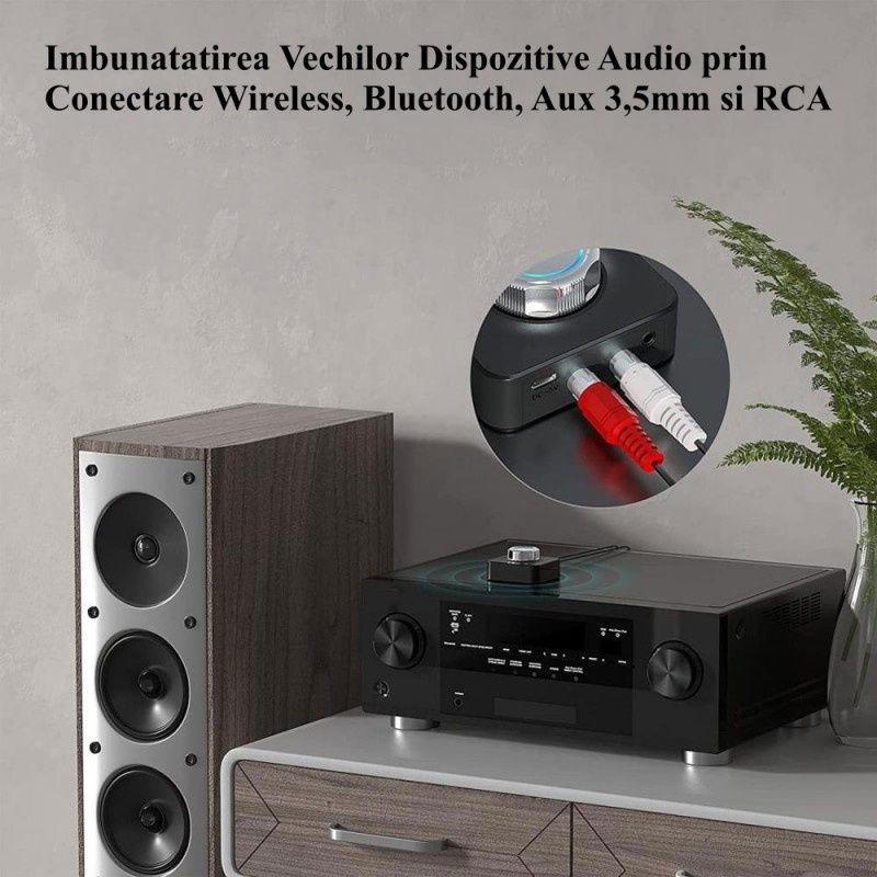 Receiver Audio cu Efect de sunet 3D Receiver Aux cu port MicroSD +RCA